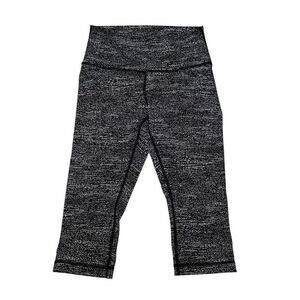 Lululemon Wunder Under HR *Luxtreme 17" Air Time White Black Size 6 Legging Yoga